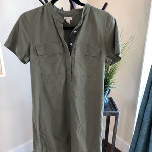 JCrew army green dress